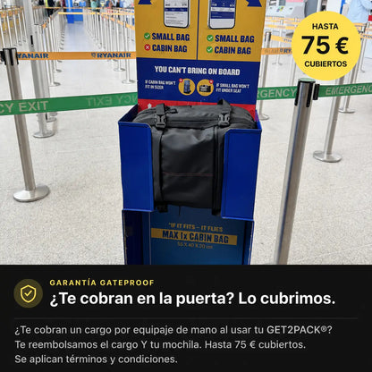 GET2PACK® Mochila Debajo Del Asiento 40L (Ryanair/Vueling)