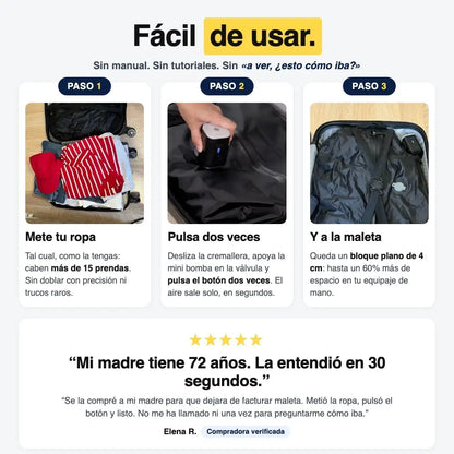 Get2Pack™ Kit de Viaje · Mete más ropa, paga menos